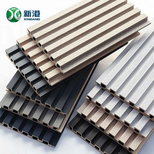 Easy Install Walnut Eco Wood Laminate Decorative Wall Cladding WPC Panel