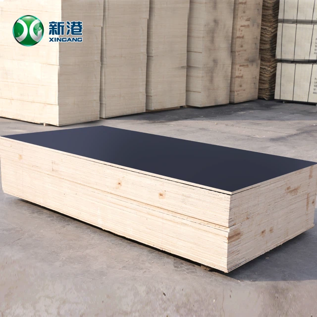 Black Concrete Formwork Film Faced Plywood Brown Color 4x8ft Shuttering Board WBP Glue